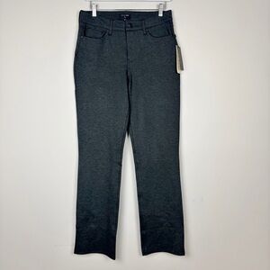 NYDJ Sculpt-Her Marilyn Straight Pants Womens 10 Charcoal Heat 32” Inseam NWT
